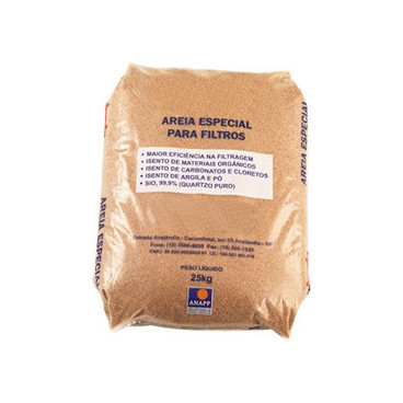 Areia especial para filtros 25 Kg granulometria 0,4 a 0,8mm, Astralpool 00596P