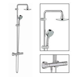 Sistema de duche com misturadora termostática e chuveiro de 160 mm Tempesta System, Grohe 27922000