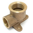 Joelho fêmea com pater de bronze para soldar 15 mm x 1/2''