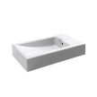 Lavatório CUBIC 60 com furo de pousar ou mural branco, Sanitana S10066335900000