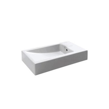 Lavatório CUBIC 60 com furo de pousar ou mural branco, Sanitana S10066335900000