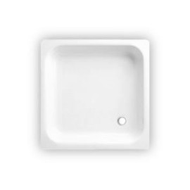 Base de duche STANDARD 70x70 mm quadrada de encastre em aço esmaltado branco, Sanitana S30003404300000