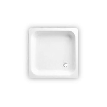 Base de duche STANDARD 70x70 mm quadrada de encastre em aço esmaltado branco, Sanitana S30003404300000