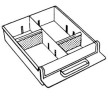 Divisória para gaveta 4-800 com 80 x 128 mm (24), Raaco 108003