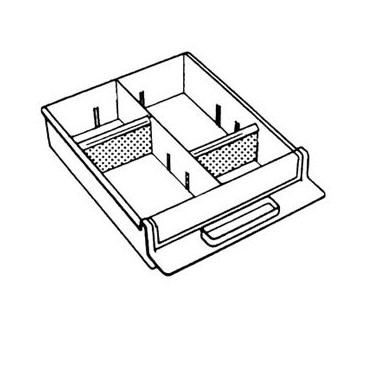 Divisória para gaveta 4-800 com 80 x 128 mm (24) 108003 Raaco