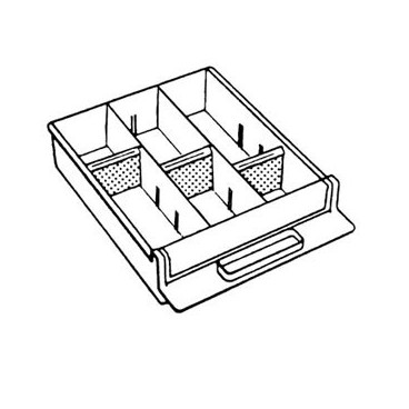 Divisória para gaveta 4-800 com 80 x 84 mm (36) 108010 Raaco