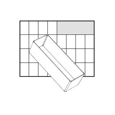 Inserts 45 x 160 x 55 mm A8-2 para Carry Lite 55, 114592 Raaco