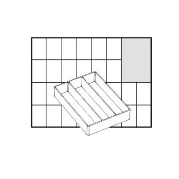 Inserts 23 x 80 x 110 mm com 3 divisórias A73 para Carry Lite 55, 115742 Raaco