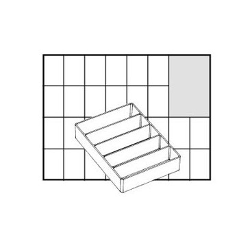 Inserts 23 x 80 x 110 mm com 5 divisórias A75 para Carry Lite 55, 115759 Raaco