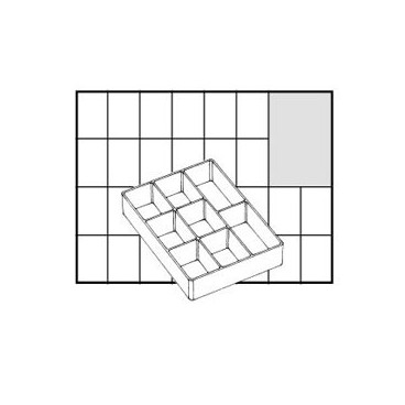 Inserts 23 x 80 x 110 mm com 8 divisórias A78 para Carry Lite 55, Raaco 115766