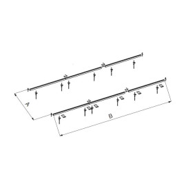 Suporte de telhado para 2 coletores ST2-SOL 200/250, Baxi 7212833