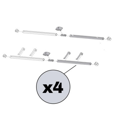 AV5-2-Estrutura de alumínio de suporte 5 coletores verticais FKC-2S/FKT-2S para telhado inclinado, Vulcano 7736501219