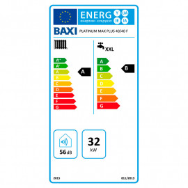 Caldeira mural de condensação a gás PLATINUM MAX PLUS 40/40 F GN, Baxi 14H281102 (140281102+140040191)