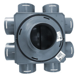 Plenum de distribuição 8 x 63 mm entrada de 125mm, 8 saídas de 63 mm, Baxi 7723602