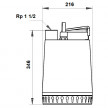 Bomba de drenagem AP 12.40.08.A1 (230V) 96010980 Grundfos