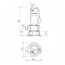 Bomba efluentes AP 35B.50.08.A1 (230 V), Grundfos 96004574