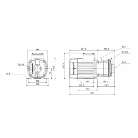 Bomba centrífuga horizontal CM 3-4A (1x230V), Grundfos 92880789