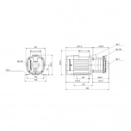 Bomba centrífuga horizontal CM 3-5A (1x230V), Grundfos 92889485