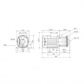 Bomba centrífuga horizontal CM 5-4A (1x230V), Grundfos 92880795