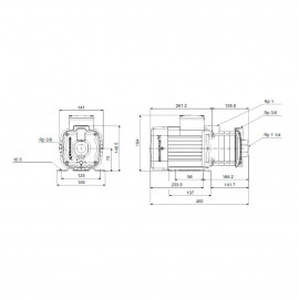 Bomba centrifuga horizontal CM5-5A (3x400V), Grundfos 98694013