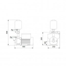 Grupo CMBE 10-54 (1x230V) , Grundfos 98382202