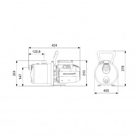 Bomba auto-ferrante JP5-48 (1x230V), Grundfos 99458769