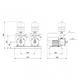 Grupo CMBE TWIN 5-62 (1x230V) , Grundfos 99219423