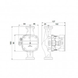 Circulador Alpha Solar 25-145 (180 mm) , Grundfos 98989297