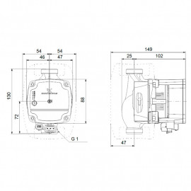 Circulador Alpha 1L 15-40 130 mm 1'' , Grundfos 99160550