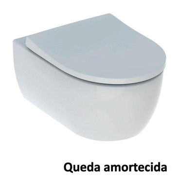 Sanita suspensa iCon, forma fechada, Rimfree, tampo de sanita T»53cm, com queda amortecida e fixação rápida, branco, Geberit