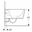 Sanita suspensa de fundo profundo iCon, compacta, forma fechada, Rimfree T»49cm, branco, Geberit 204070000