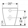 Sanita ao chão de fundo profundo iCon, alinhada à parede, forma fechada, Rimfree T»56cm, branco, Geberit 214020000