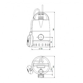 Bomba drenagem Unilift CC7 A1 com interruptor nível, 230 V, Grundfos 96280968