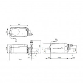 Estação drenagem Sololift 2 D-2, sem triturador, caudal limitado a 1,7 l/s ,«50ºC, Grundfos 97775318