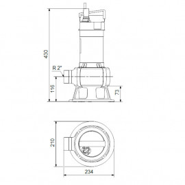 Bomba efluentes AP 35B.50.06.3 (400 V), Grundfos 96004565