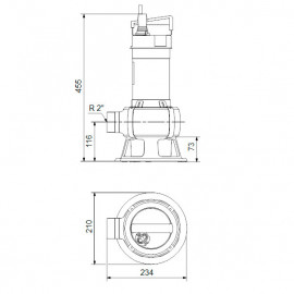 Bomba efluentes AP 35B.50.08.3 (400 V), Grundfos 96004577