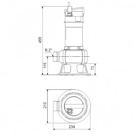 Bomba efluentes AP 50B.50.08.3 (400 V), Grundfos 96004589