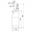 Bomba submersível poço SB3-45A Grundfos