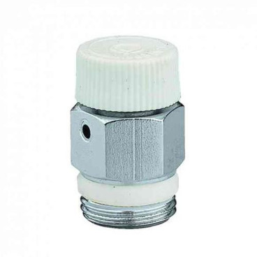 Purgador de ar manual cromado 1/4'' macho, Caleffi 505121