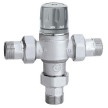 Misturadora termostática com fecho térmico, válvulas de retenção e filtros, EN 15092, 3/4'', 45-65ºC, 1,7 m3/h, Caleffi 52