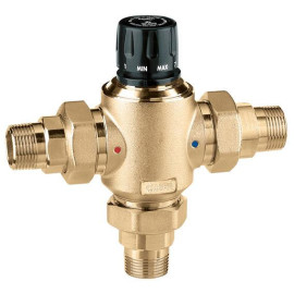 Misturadora termostática para instalação centralizada com cartucho substituível 1/2'', 30-65ºC, 4,0 m3/h, Caleffi 523040