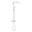 Sistema de duche com misturadora termostática e chuveiro de 250 mm Cube New Tempesta Cosmopolitan System, Grohe 26689001