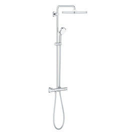 Sistema de duche com misturadora termostática e chuveiro de 250 mm Cube New Tempesta Cosmopolitan System, Grohe 26689001