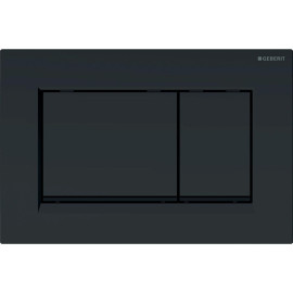 Placa de comando Sigma30 dupla descarga, lacado mate preto, easy-to-clean, preto, Geberit 115.883.16.1