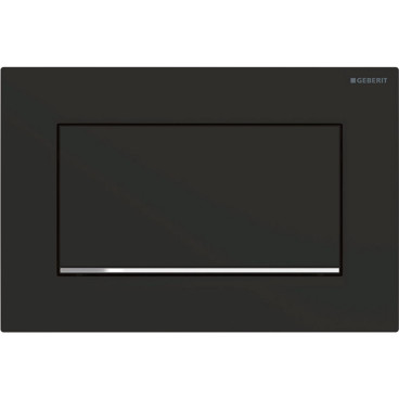 Placa de comando de descarga Sigma30, para descarga interrompível, aparafusável, lacado mate preto, com revestimento easy-to-c