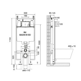 Autoclismo interior OLI74 Plus mecânico S90 Sanitarblock, OLI CR11000883134