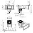 Skimmer para betão com boca ampliad tampa quadrada, 00252 Astralpool