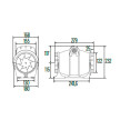 Extrator DUCT IN LINE 125/320, saída 125mm, CATA 00703000