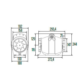 Extrator DUCT IN-LINE 150/560, saída 150 mm, CATA 00704000