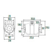 Extrator DUCT IN-LINE 200/910, saída 200mm, CATA 00706000